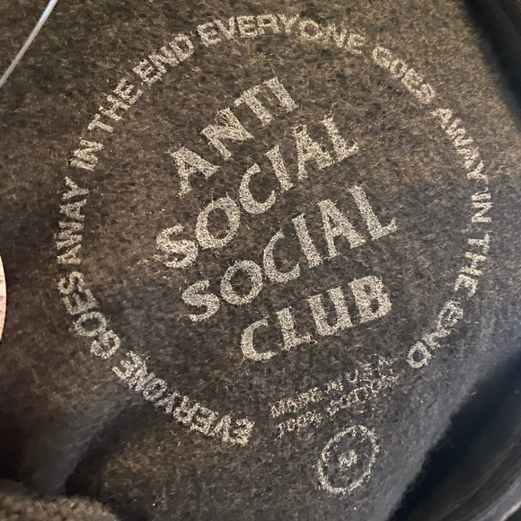NWT Antisocial Social Club black rose hoodie size M - Picture 7 of 8